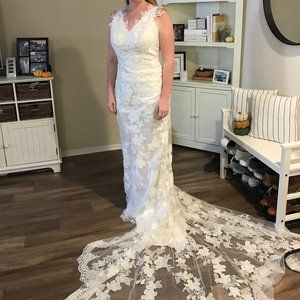Cocomelody mermaid lace wedding dress - NEW (US 14 bridal, street size 10)